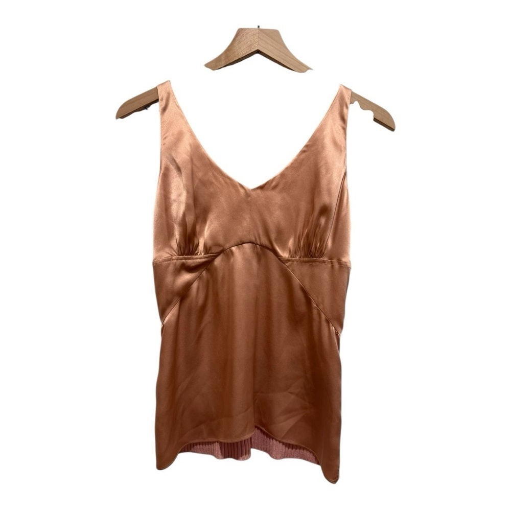 Iris Setlakwe Silk & Merino Wool Knit Layered Cami Top P/S Pink Blush EUC
